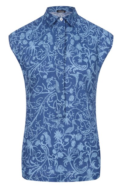 Женский льняной топ KITON, арт. D48410H09717