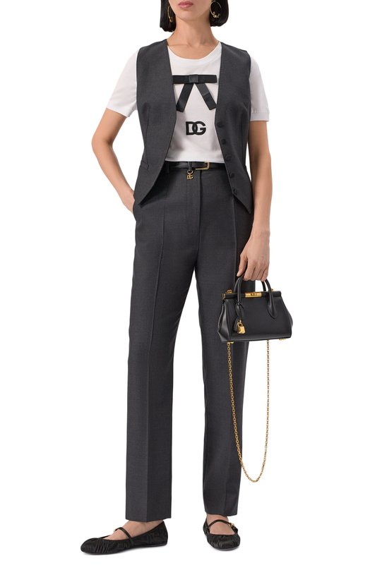 Текстильные балетки Vally Dolce & Gabbana CB0257/AD160 Чёрный  CB0257/AD160 Фото 2