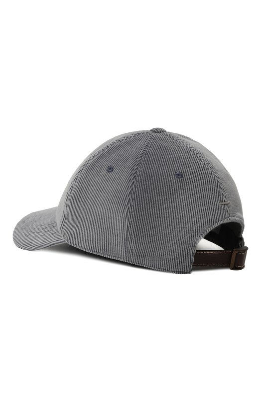 Вельветовая бейсболка Brunello Cucinelli MQ4359932 Голубой  MQ4359932 Фото 3