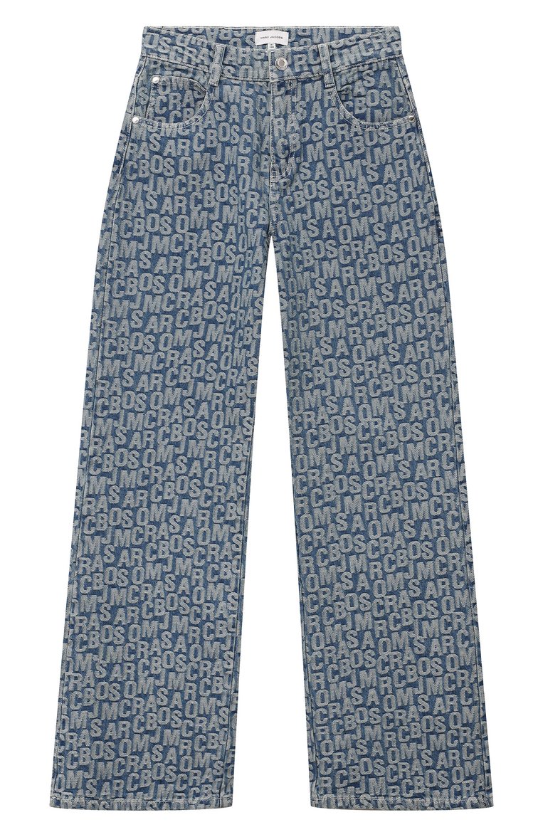 Детские джинсы MARC JACOBS (THE) голубого цвета, арт. W60103/12A+ | Фото 1 (Материал внешний: Хлопок; Нос: Не проставлено; Детали: Декор; Ростовка одежда: 13 - 15 лет | 158 см)