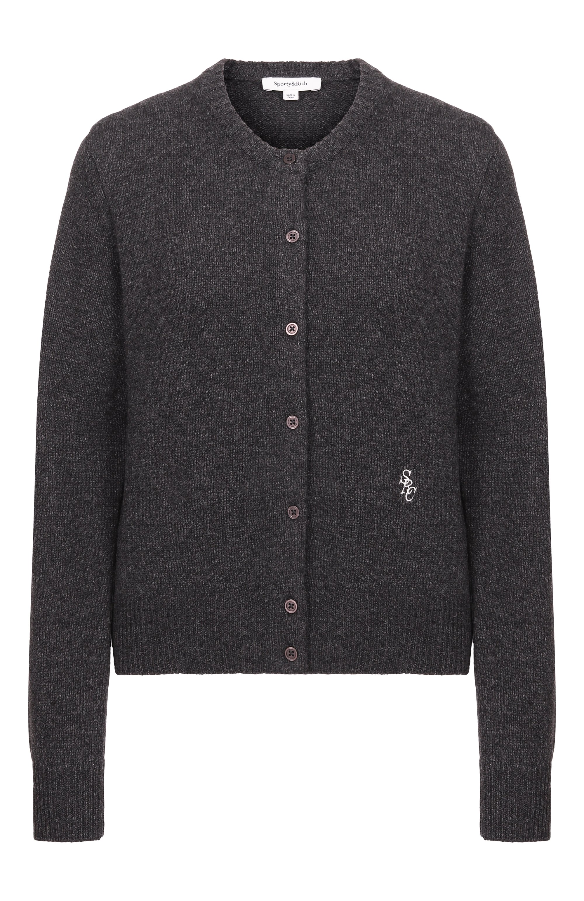Кардиган из кашемира и шерсти SPORTY AND RICH, арт. WS07364302GY11, фото 1
