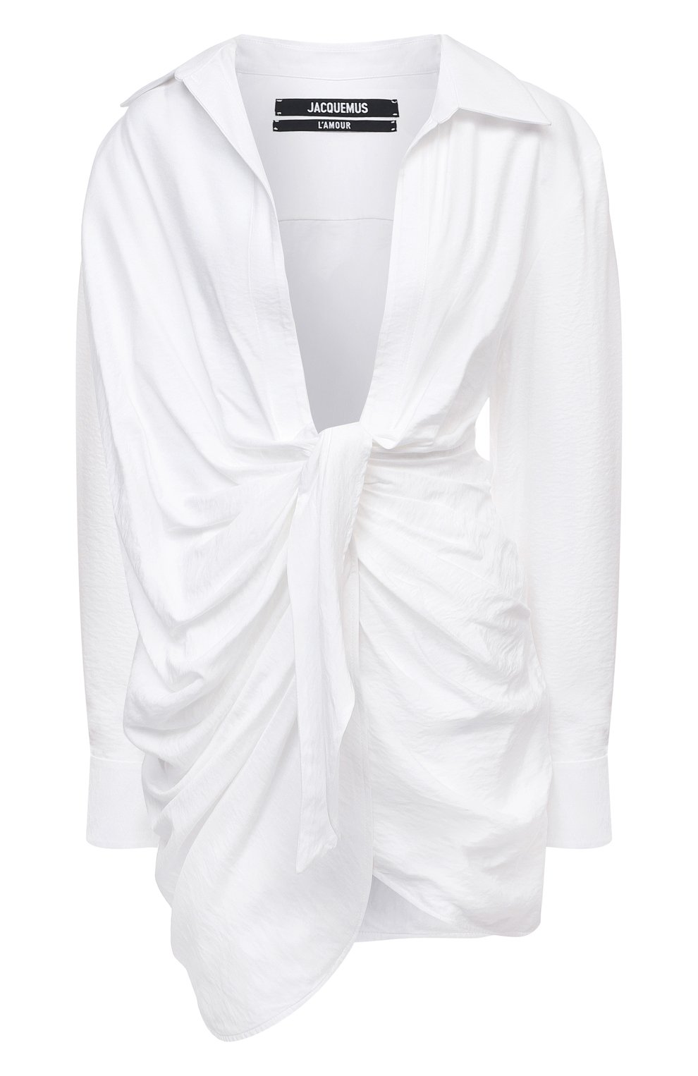Платье из вискозы JACQUEMUS белого цвета по цене 65950 руб., арт. 211DR09/102100, фото 1 Платье из вискозы JACQUEMUS, арт. 211DR09/102100, фото 1
