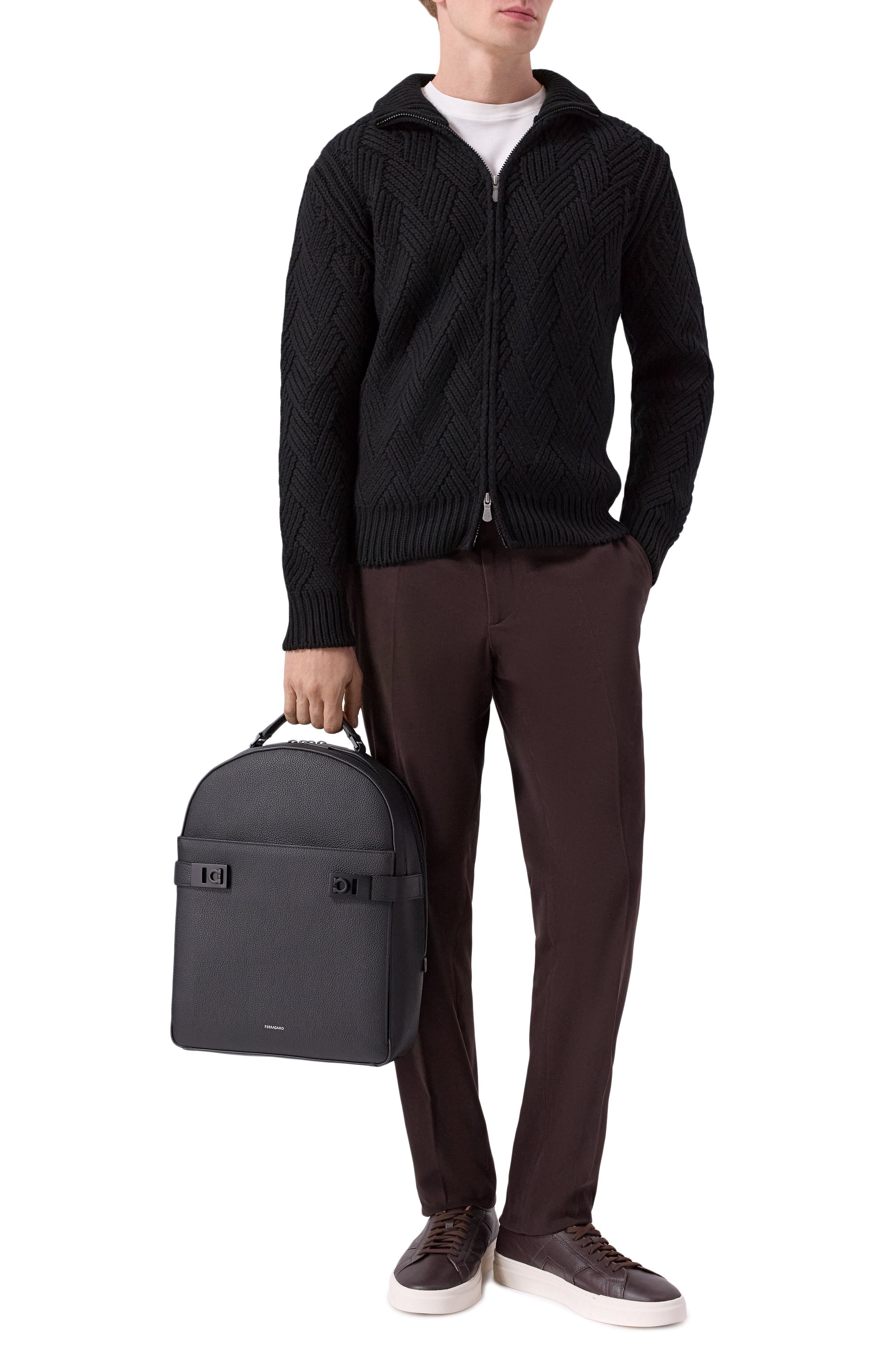 Рюкзак twins FERRAGAMO черного цвета по цене 283000 руб., арт. 241694/779322, фото 7 Рюкзак twins FERRAGAMO, арт. 241694/779322, фото 7