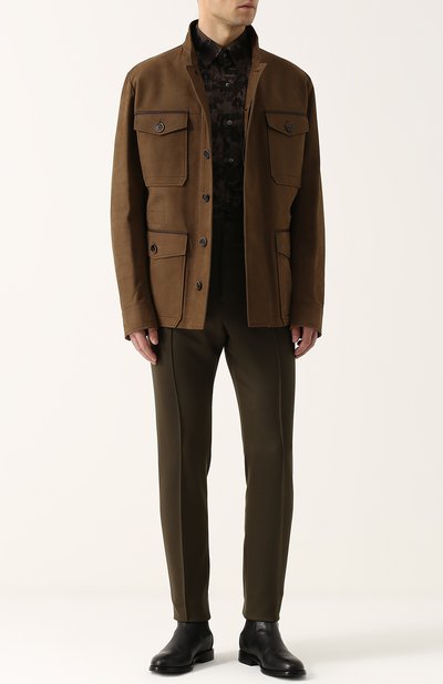 Шерстяные брюки прямого кроя с поясом на резинке BERLUTI, арт. R12TCU22-WANE, фото 2