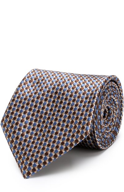 Мужской шелковый галстук с узором BRIONI, арт. 062I00/P7484