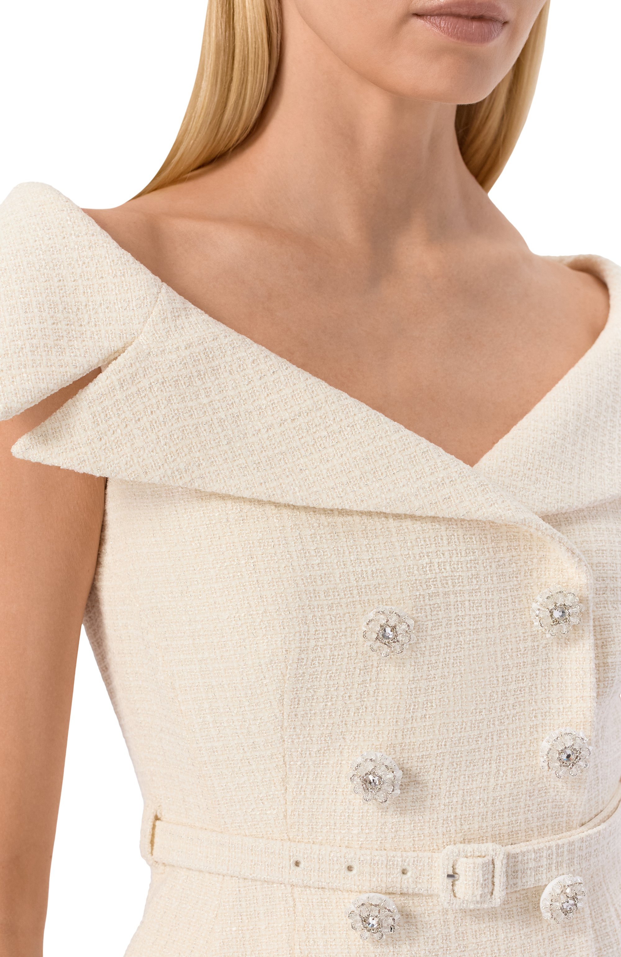 Комбинированное платье SELF-PORTRAIT, арт. SS26271XC, фото 4