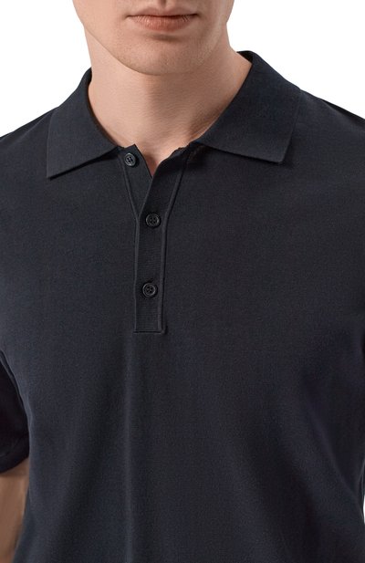 Хлопковое поло LANEUS черного цвета по цене 26650 руб., арт. S6LAMAKP015, фото 5 Хлопковое поло LANEUS, арт. S6LAMAKP015, фото 5