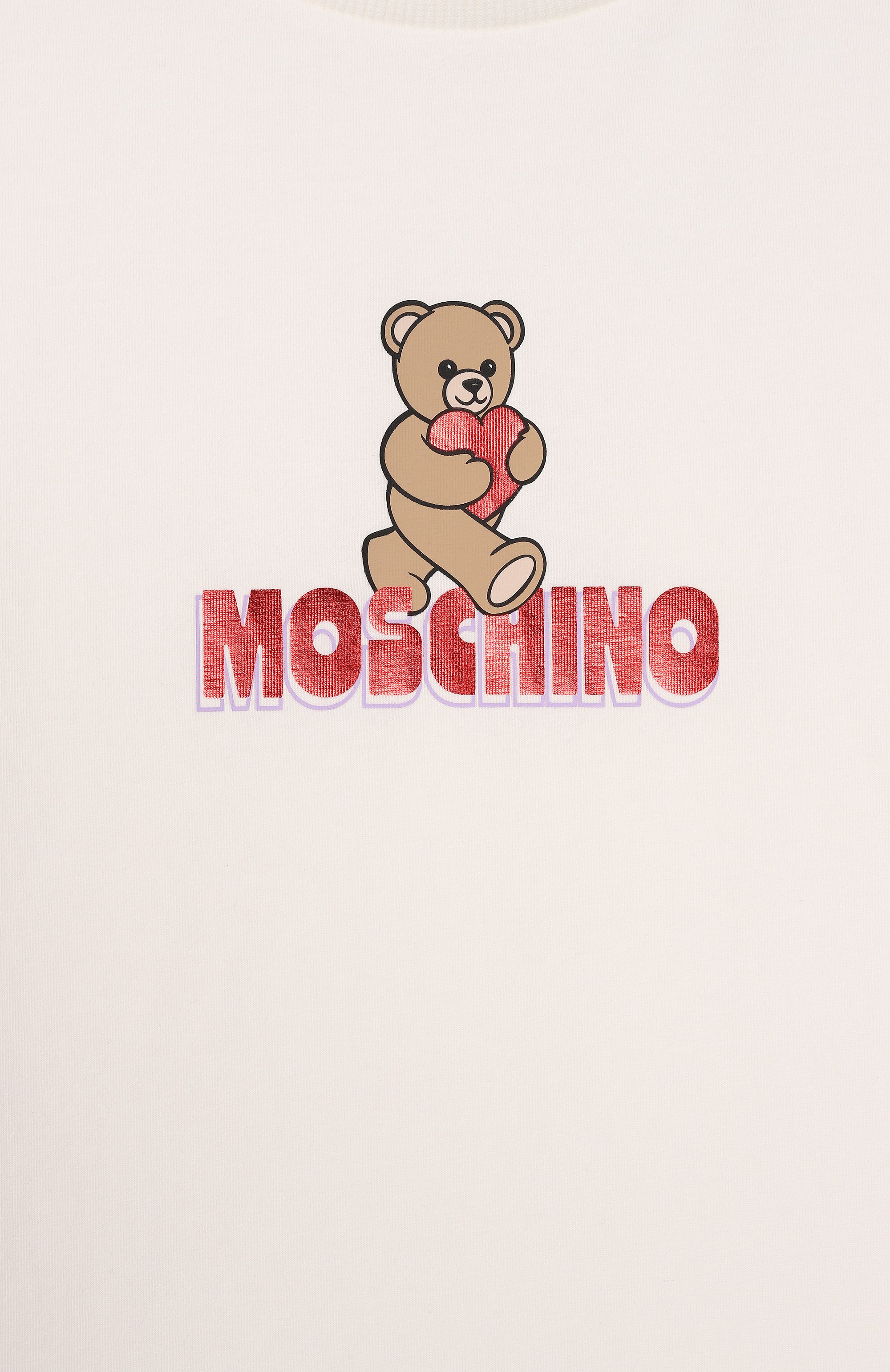 Хлопковая футболка MOSCHINO кремового цвета по цене 11150 руб., арт. HDM074/LBA00_001, фото 3 Хлопковая футболка MOSCHINO, арт. HDM074/LBA00_001, фото 3