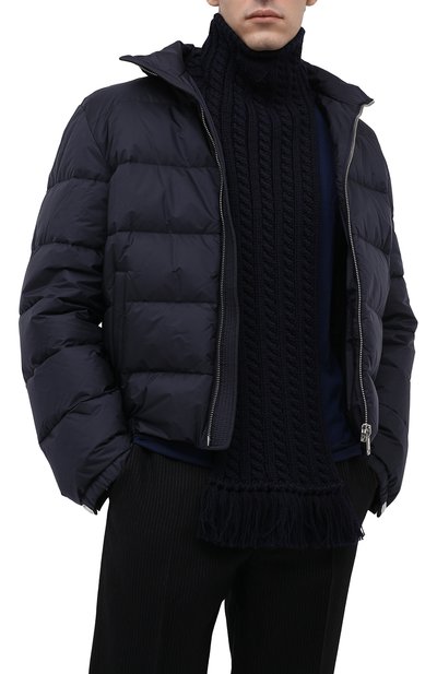 Шерстяная манишка PRADA темно-синего цвета по цене 67000 руб., арт. UMS396-1BCL-F0008-212, фото 3 Шерстяная манишка PRADA, арт. UMS396-1BCL-F0008-212, фото 3