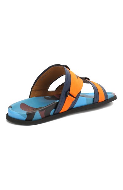 Комбинированные шлепанцы VALENTINO синего цвета по цене 56800 руб., арт. TY0S0D32/BBE, фото 4 Комбинированные шлепанцы VALENTINO, арт. TY0S0D32/BBE, фото 4