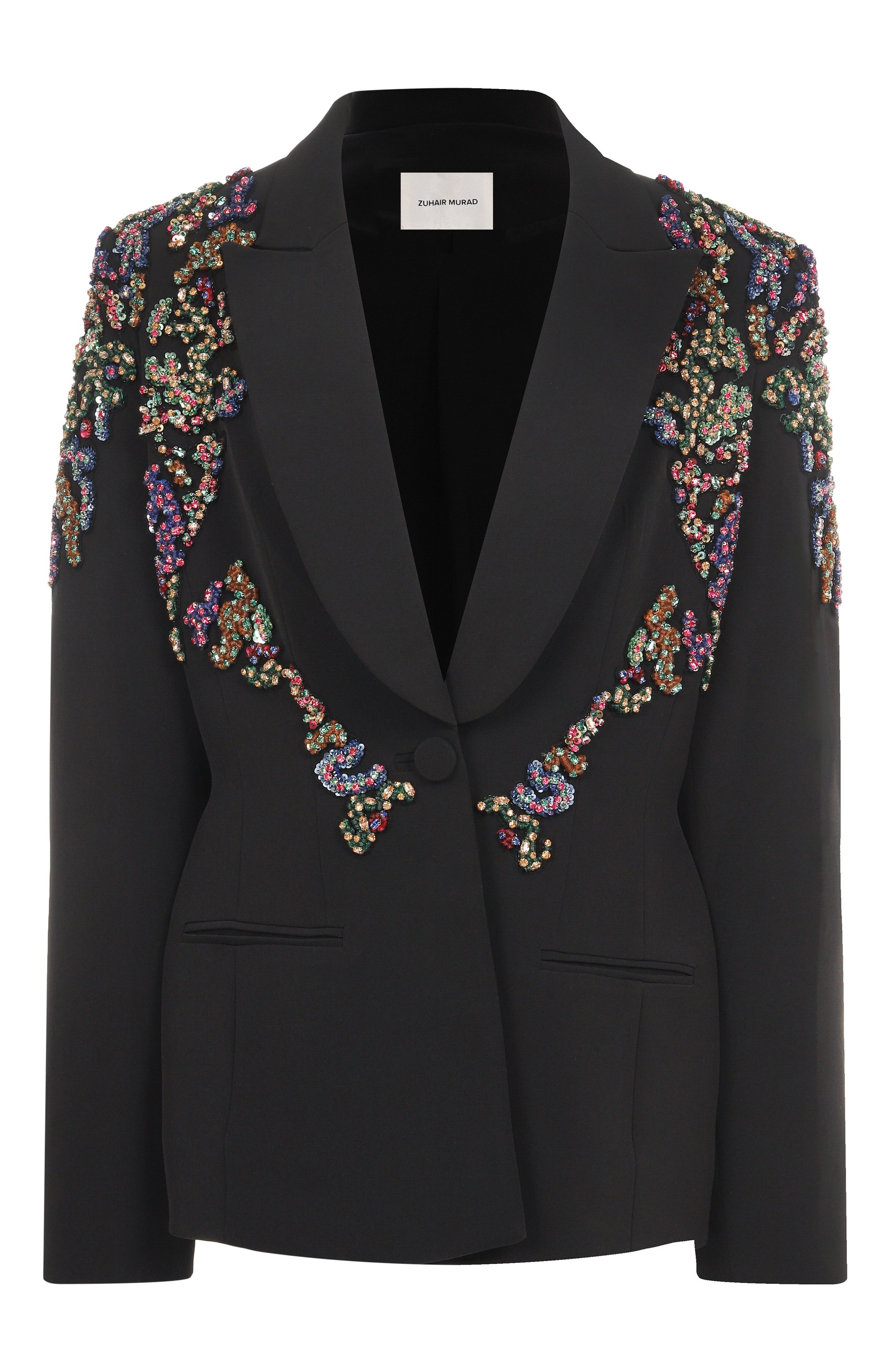 Жакет с отд�елкой стразами и пайетками ZUHAIR MURAD, арт. PJK25001/CRCA019, фото 1