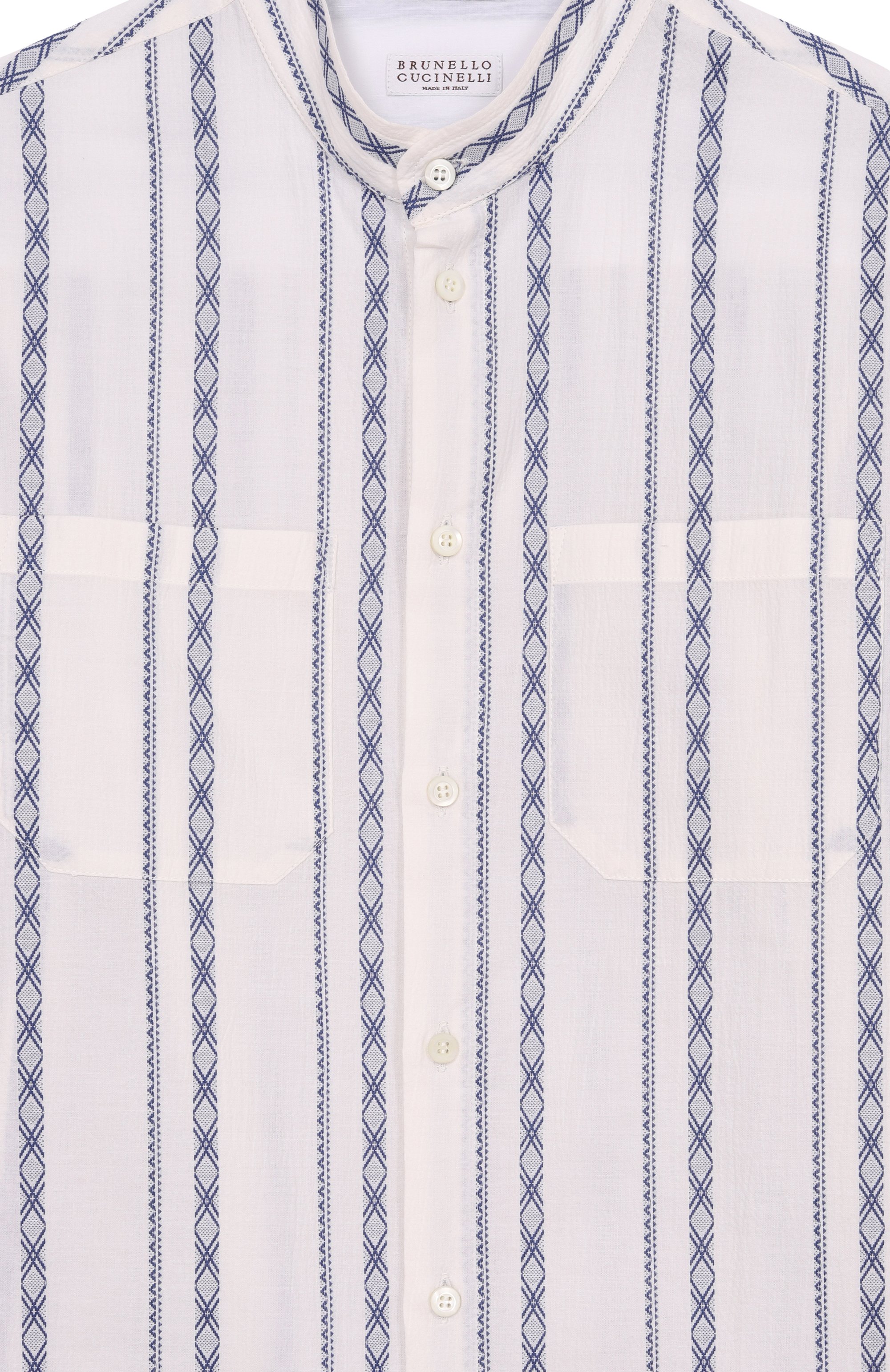 Хлопковая рубашка BRUNELLO CUCINELLI, арт. BA687C330C, фото 3