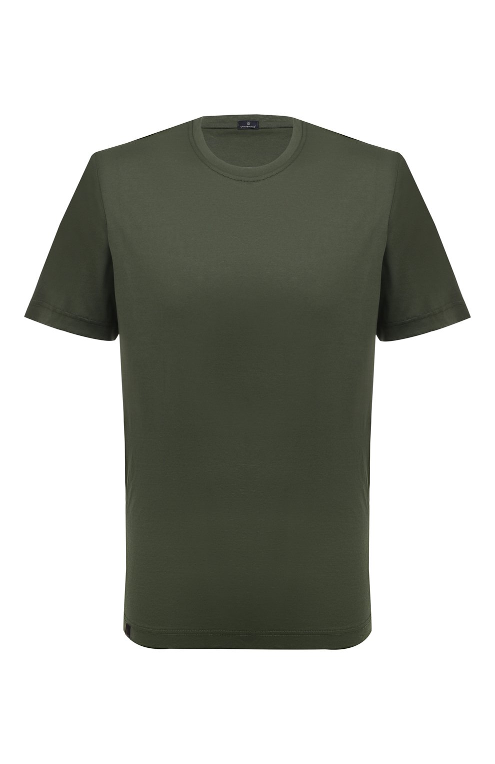 Хлопковая футболка CAPOBIANCO хаки цвета по цене 19150 руб., арт. 14M660.JS00., фото 1 Хлопковая футболка CAPOBIANCO, арт. 14M660.JS00., фото 1