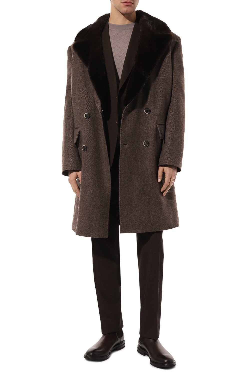 Кашемировое пальто с воротником из норки VICTORIA KUSENKOVA, арт. 719110283543, фото 2