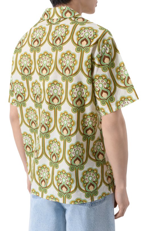 Рубашка изо льна и хлопка Drole De Monsieur J-SH228-LI012-GN Зелёный  J-SH228-LI012-GN Фото 4