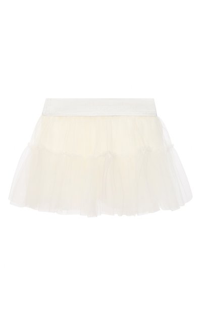 Юбка MONNALISA белого цвета по цене 8370 руб., арт. 376GON, фото 2 Юбка MONNALISA, арт. 376GON, фото 2