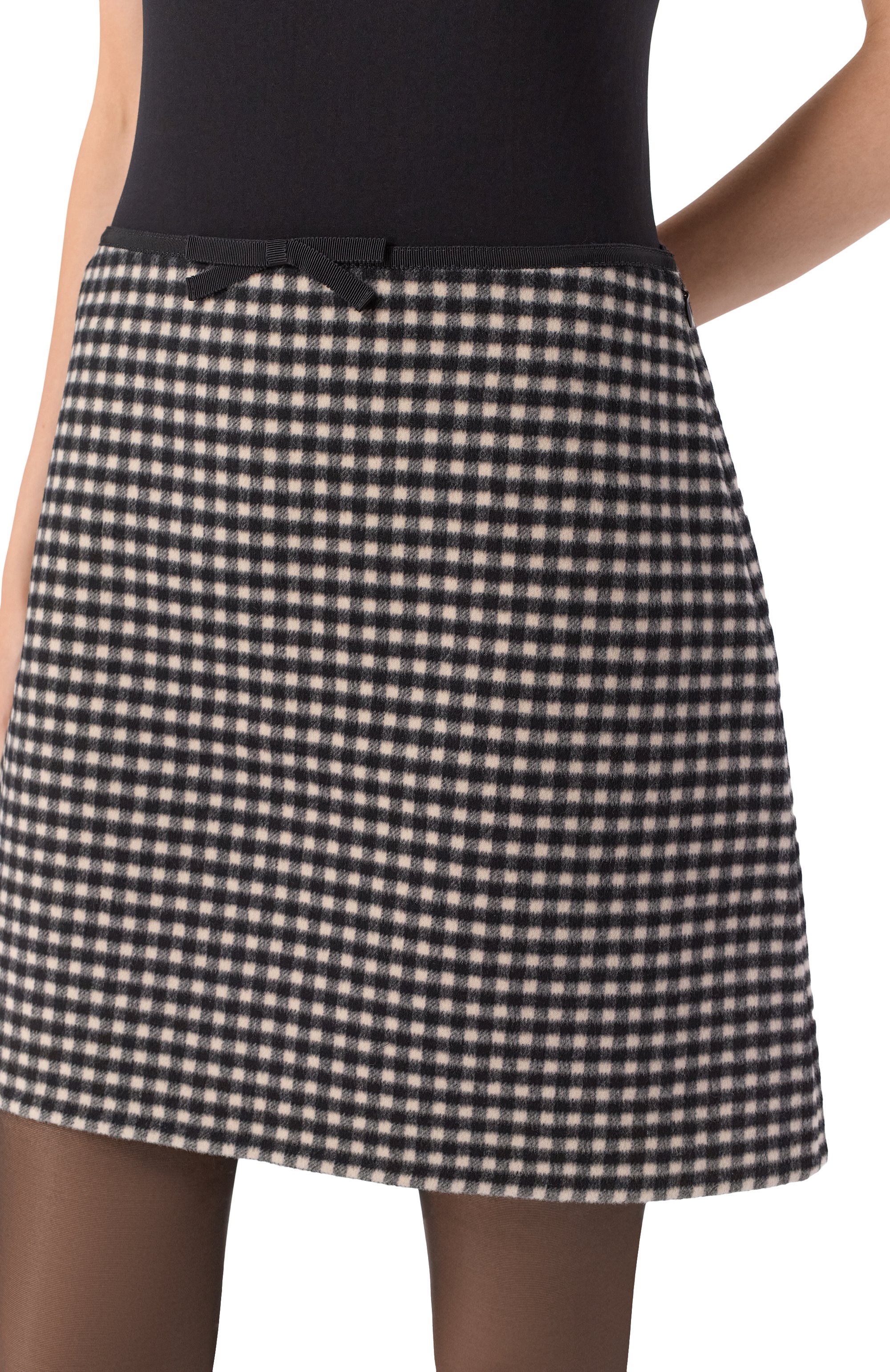 Шерстяная юбка VALENTINO темно-серого цвета по цене 228500 руб., арт. 7B3RADJ0/9F1, фото 5 Шерстяная юбка VALENTINO, арт. 7B3RADJ0/9F1, фото 5