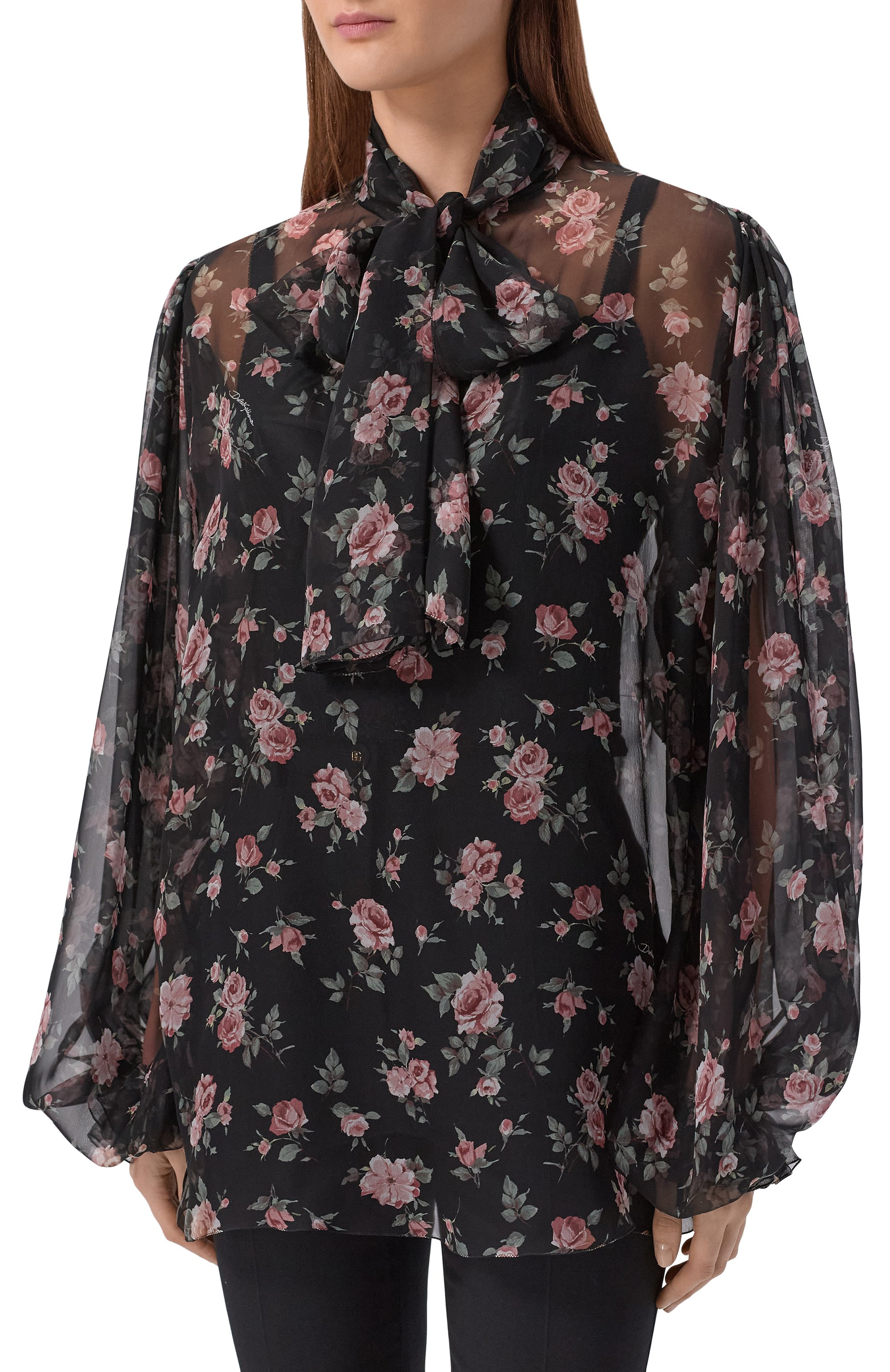 Шелковая блузка DOLCE & GABBANA, арт. F7BL0T/IS10R, фото 3