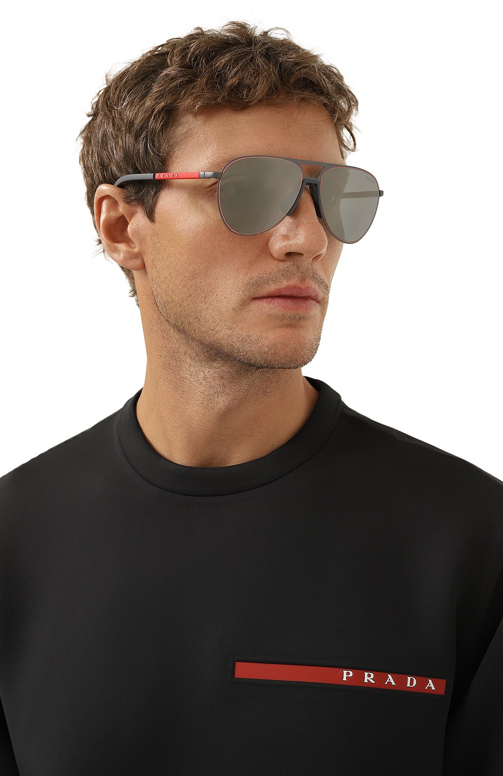 Солнцезащитные очки PRADA серого цвета по цене 31000 руб., арт. SPS51X-ETWW-FE09L-059, фото 2 Солнцезащитные очки PRADA, арт. SPS51X-ETWW-FE09L-059, фото 2