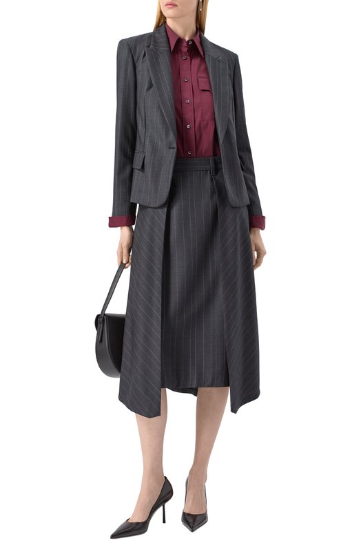 Хлопковая рубашка Brunello Cucinelli MP091MY516 Бордовый  MP091MY516 Фото 2