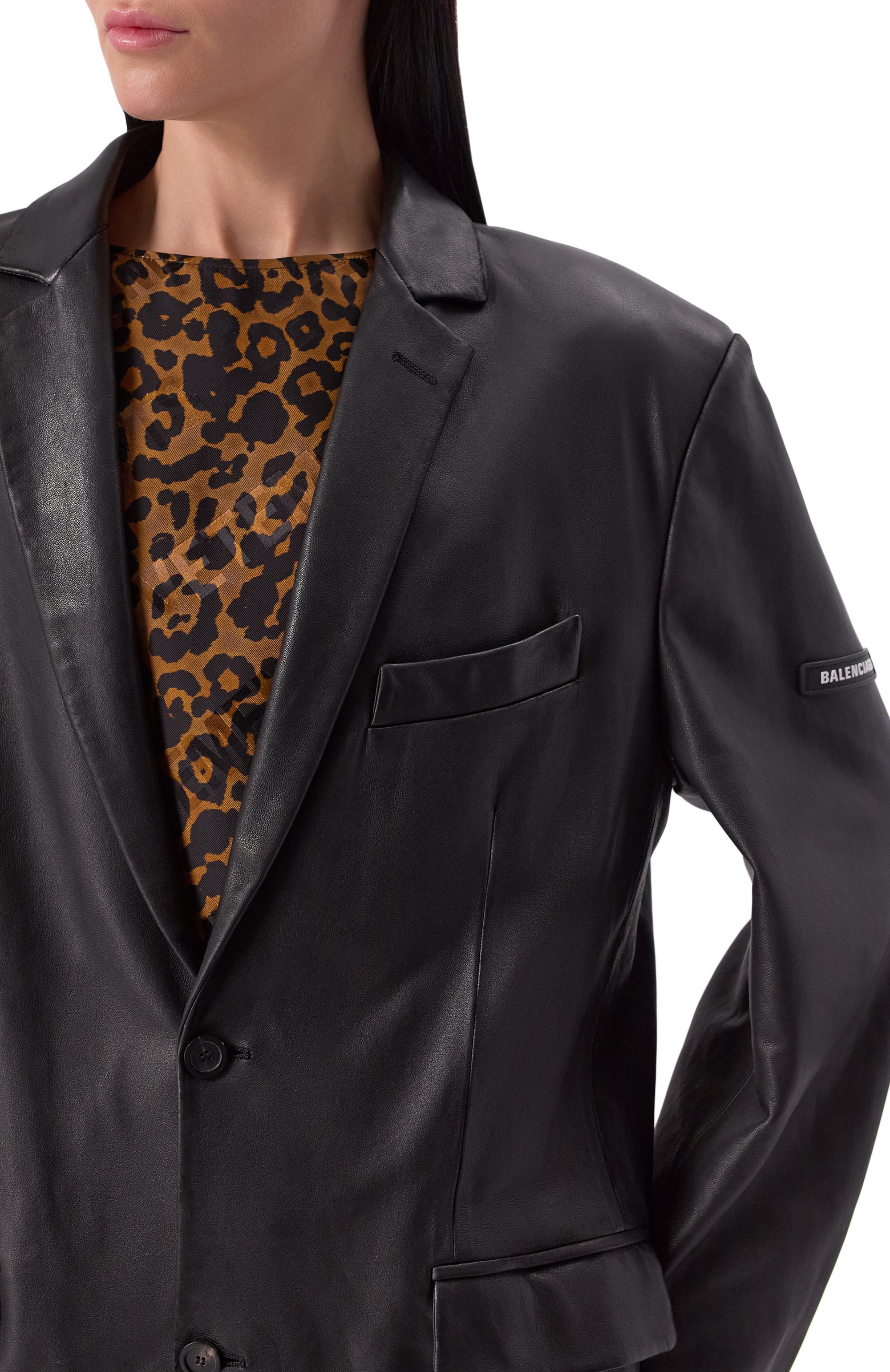 Кожаный жакет BALENCIAGA, арт. 721871/TMS02, фото 5