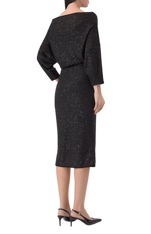 Платье с отделкой пайетками Max Mara Studio MSEGETT0 Чёрный  MSEGETT0 Фото 3