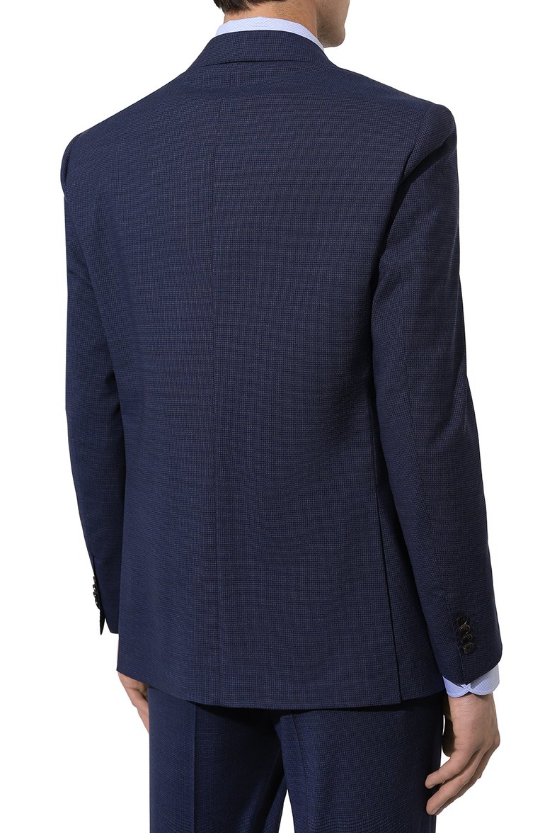 Мужской шерстяной костюм CORNELIANI темно-синего цвета, арт. 93X008-935002/9317536_1 | Фото 3 (Материал внешний: Шерсть; Рукава: Длинные; Костюмы М: Однобортный; Стили: Классический; Автоматизация состава: Проставлено; Автоматизация ТО: Проставлено)