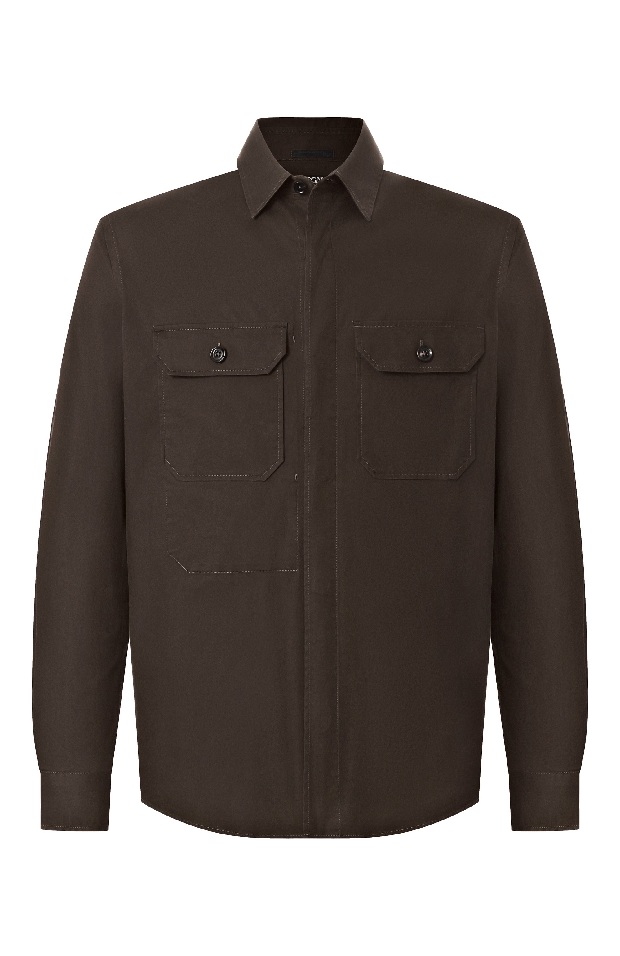 Хлопковая рубашка ZEGNA, арт. S0T8B/UFV16A9, фото 1