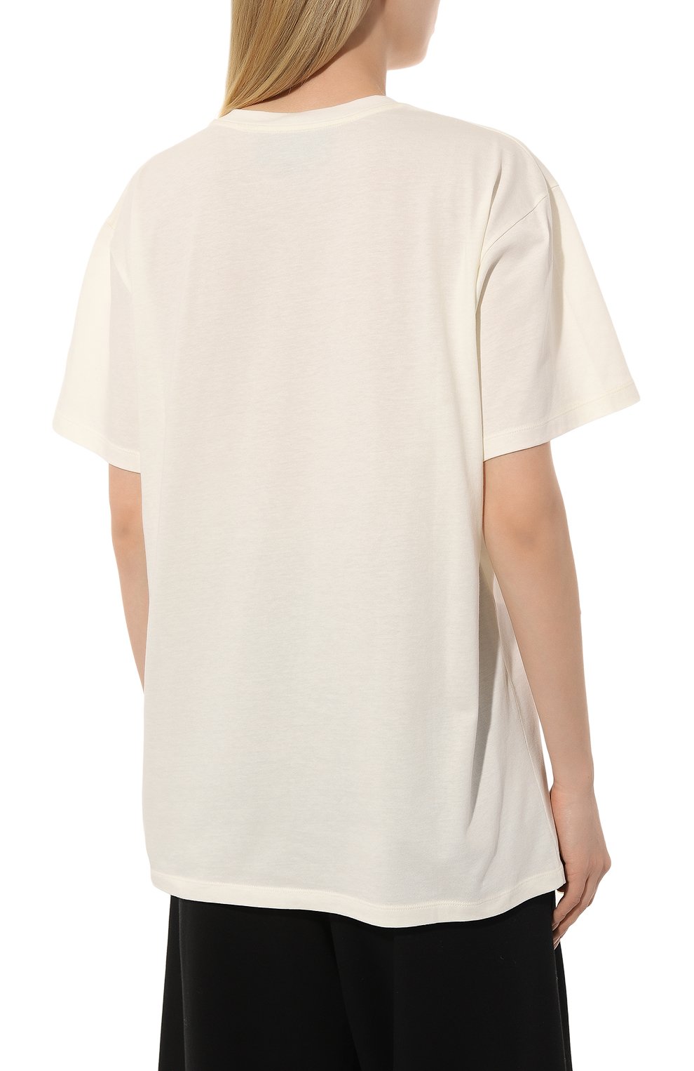 Хлопковая футболка GUCCI белого цвета по цене 56160 руб., арт. 615044 XJDOH, фото 4 Хлопковая футболка GUCCI, арт. 615044 XJDOH, фото 4