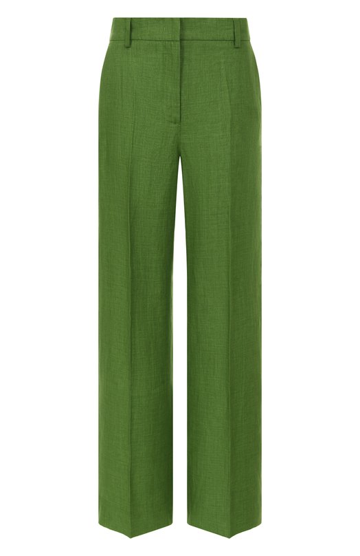 Льняные брюки Weekend Max Mara MALIZIA Зелёный MALIZIA
