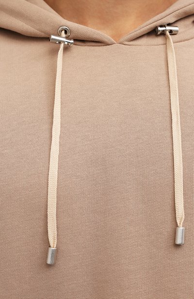 Хлопковое худи BALMAIN бежевого цвета по цене 69950 руб., арт. XH1JL000/BB15, фото 5 Хлопковое худи BALMAIN, арт. XH1JL000/BB15, фото 5