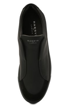 Мужские кожаные кеды jaunty HARRYS OF LONDON черного цвета, арт. 372/103 | Фото 5 (Подошва: Плоская; Материал внутренний: Натуральная кожа; Материал утеплителя: Без утеплителя; Стили: Гранж; Материал сплава: Проставлено; Драгоценные камни: Проставлено; Материал внешний: Натуральная кожа; Кросс-КТ: Низкие)