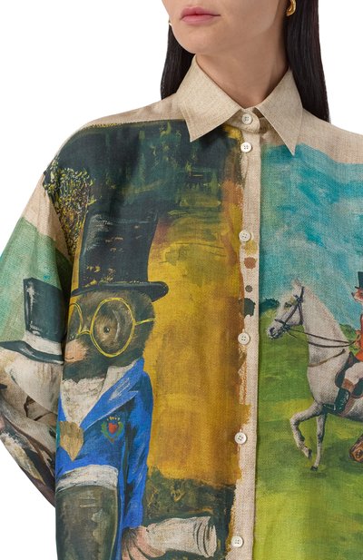 Шелковая блузка MOSCHINO разноцветного цвета по цене 151000 руб., арт. A0242/5556, фото 5 Шелковая блузка MOSCHINO, арт. A0242/5556, фото 5