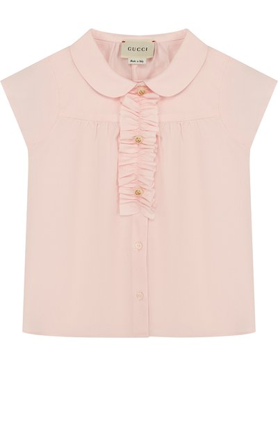 Хлопковая блуза с оборкой GUCCI, арт. 503772/XB365, фото 1