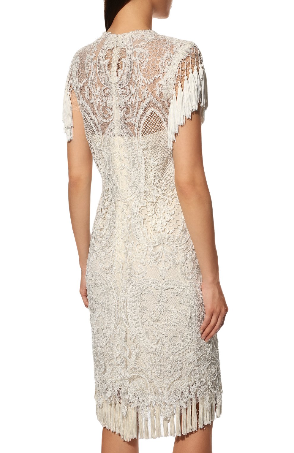 Платье MARCHESA молочного цвета по цене 571500 руб., арт. M12905, фото 4 Платье MARCHESA, арт. M12905, фото 4