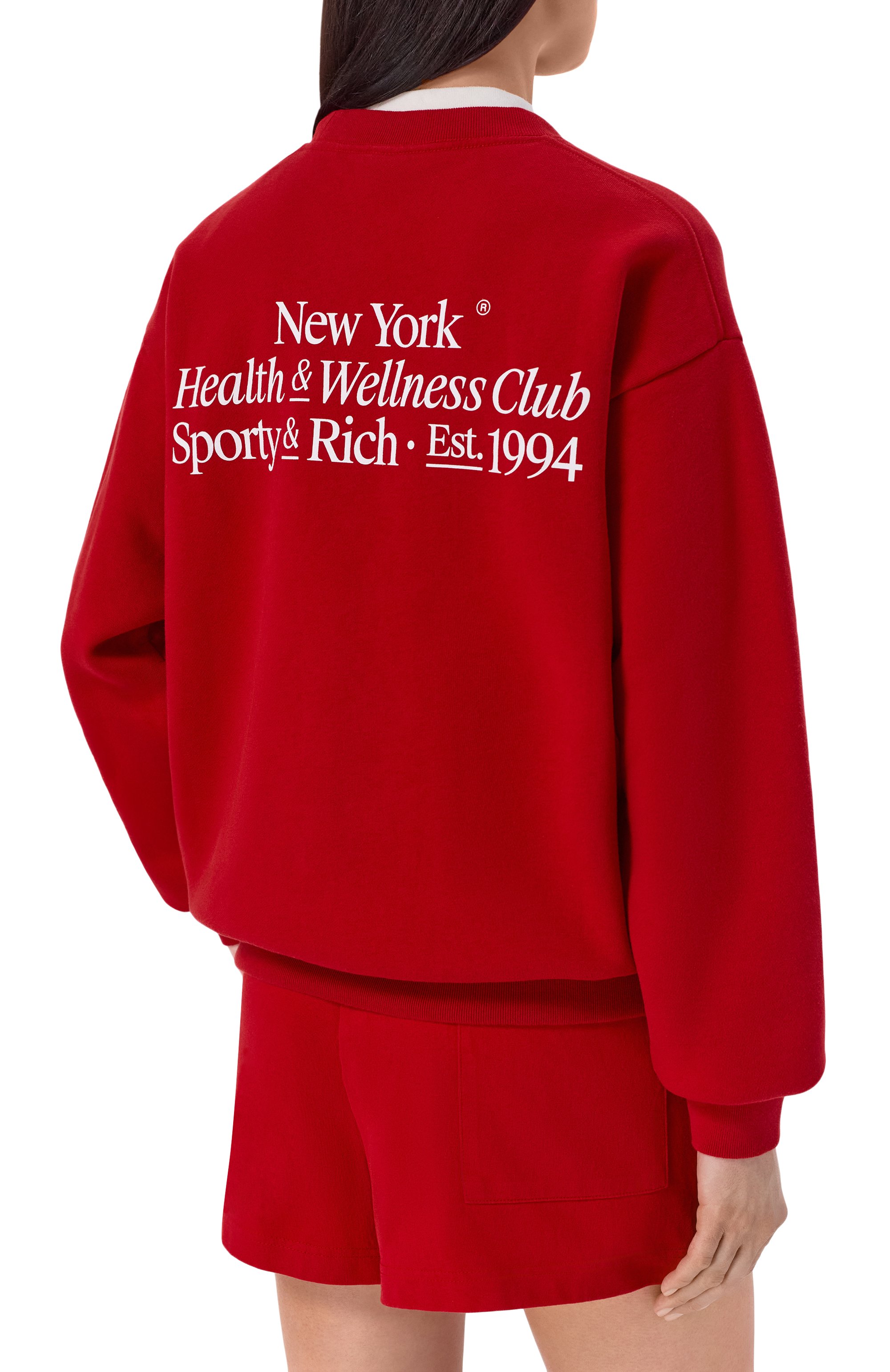 Хлопковый свитшот SPORTY AND RICH, арт. ST098710087RE15, фото 4