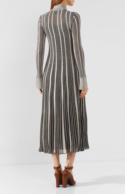Платье-миди M MISSONI серебряного цвета по цене 99500 руб., арт. 2DG00316/2K004P, фото 4 Платье-миди M MISSONI, арт. 2DG00316/2K004P, фото 4