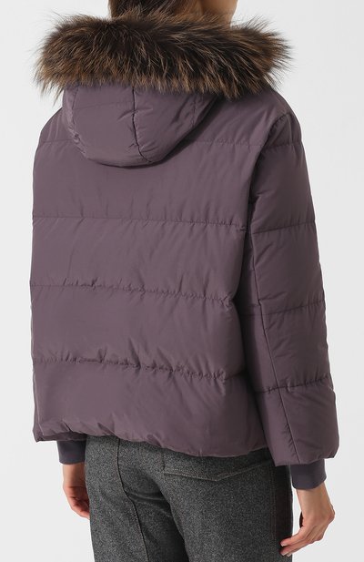 Стеганая куртка с капюшоном и воротником-стойкой BRUNELLO CUCINELLI, арт. MF5278671, фото 4