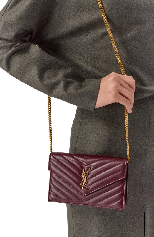 Сумка Envelope Saint Laurent 742920/AAA44 Бордовый  742920/AAA44 Фото 2