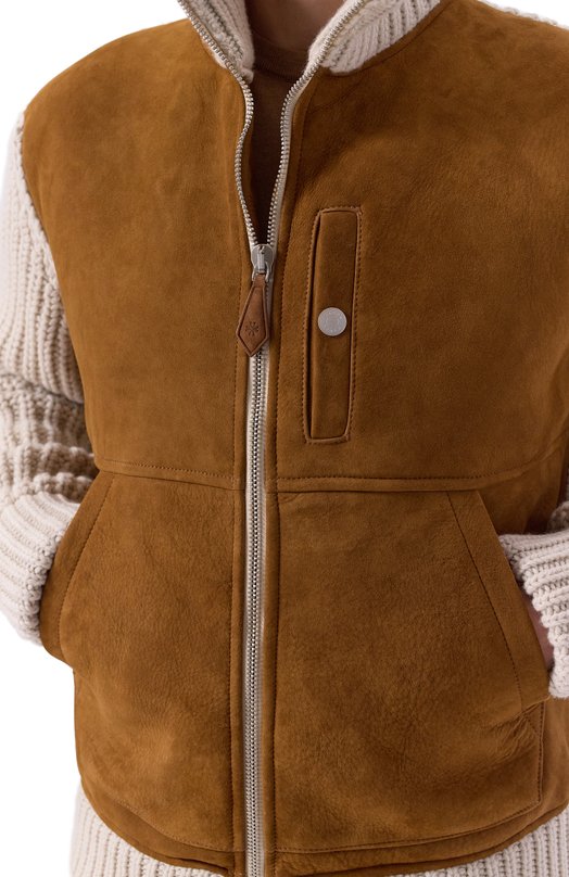 Комбинированный кардиган Jacob Cohen 25I P/JUR_SJ004 000 X0018 FL Коричневый  25I P/JUR_SJ004 000 X0018 FL Фото 5