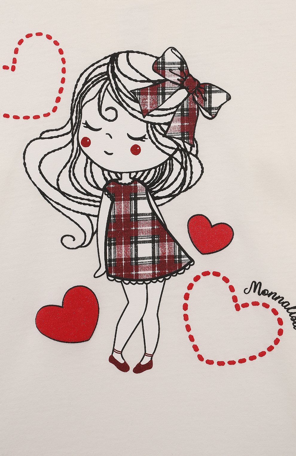 Хлопковый лонгслив MONNALISA, арт. 31D624, фото 3