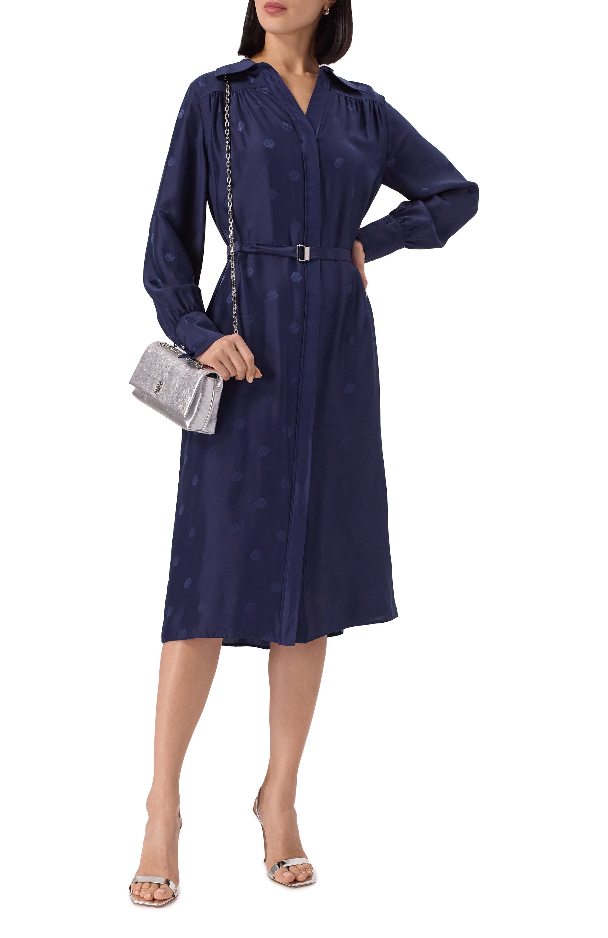 Платье из вискозы и шелка BOSS, арт. 50532758, фото 2