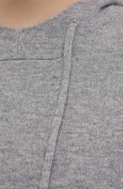 Худи из шерсти и кашемира ALLUDE серого цвета по цене 39950 руб., арт. 215/17005, фото 5 Худи из шерсти и кашемира ALLUDE, арт. 215/17005, фото 5