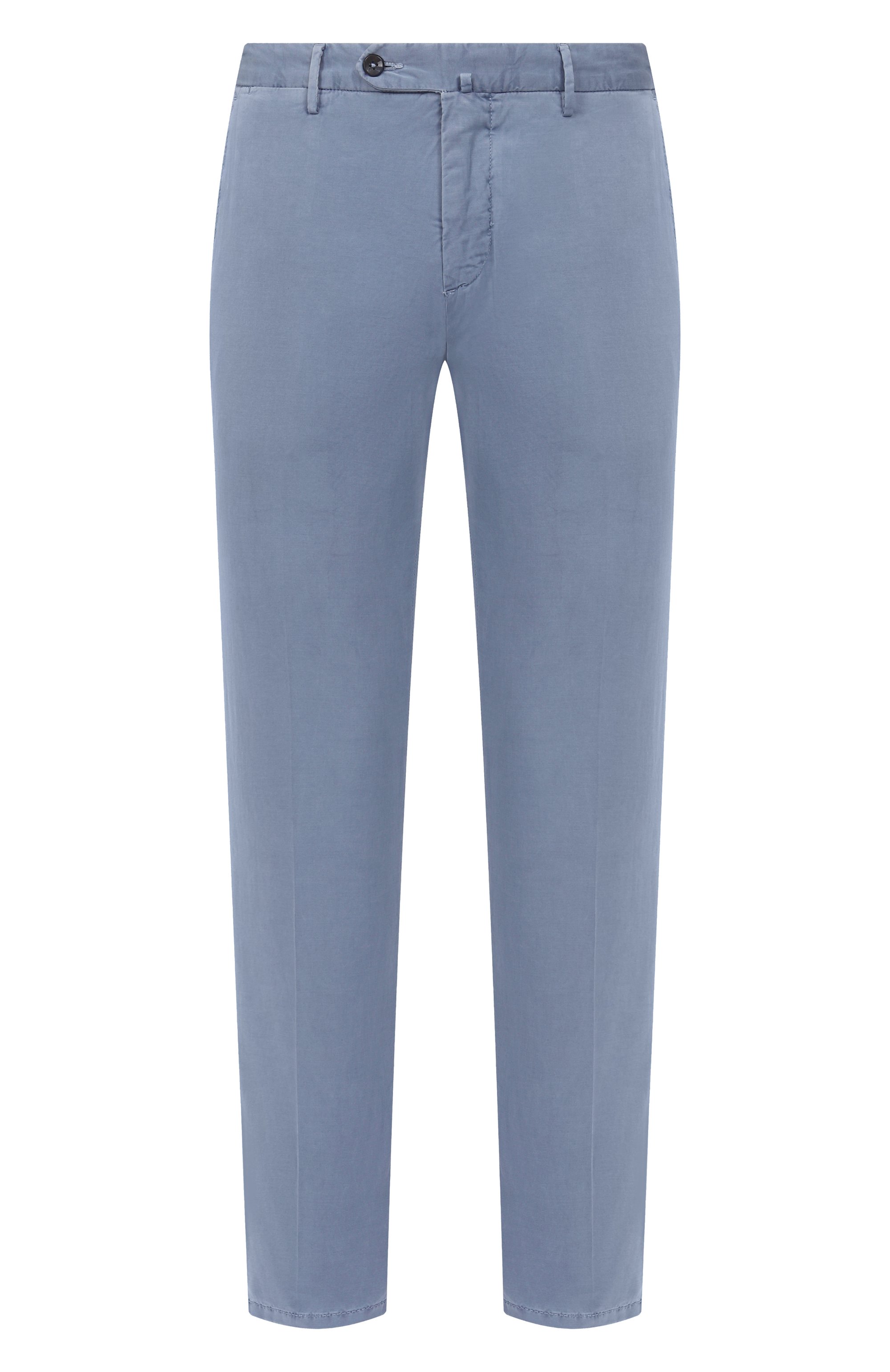 Брюки из хлопка и шелка L.B.M. 1911 голубого цвета по цене 41400 руб., арт. 8480/55022, фото 1 Брюки из хлопка и шелка L.B.M. 1911, арт. 8480/55022, фото 1