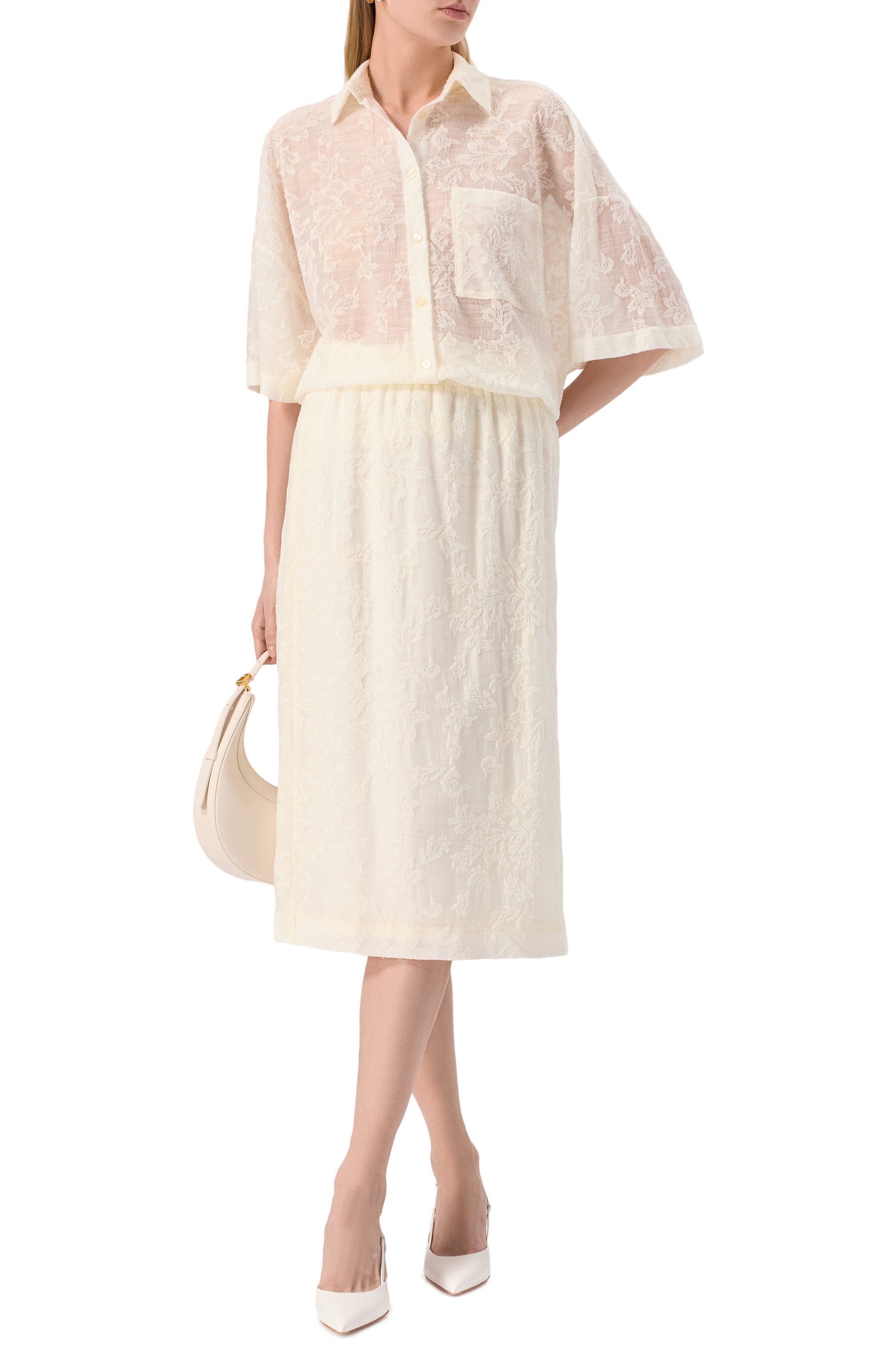 Юбка SEVEN LAB кремового цвета по цене 15440 руб., арт. SSV.34.116.605, фото 2 Юбка SEVEN LAB, арт. SSV.34.116.605, фото 2