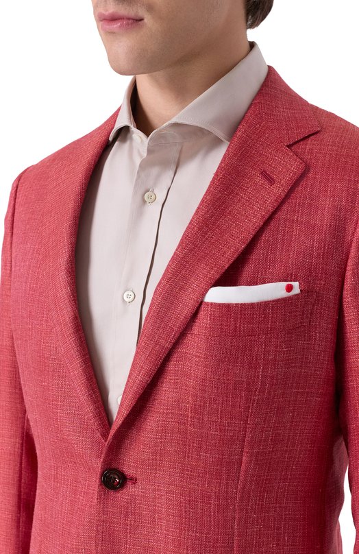 Пиджак из кашемира и шелка Kiton UG81K06T46 Красный  UG81K06T46 Фото 6