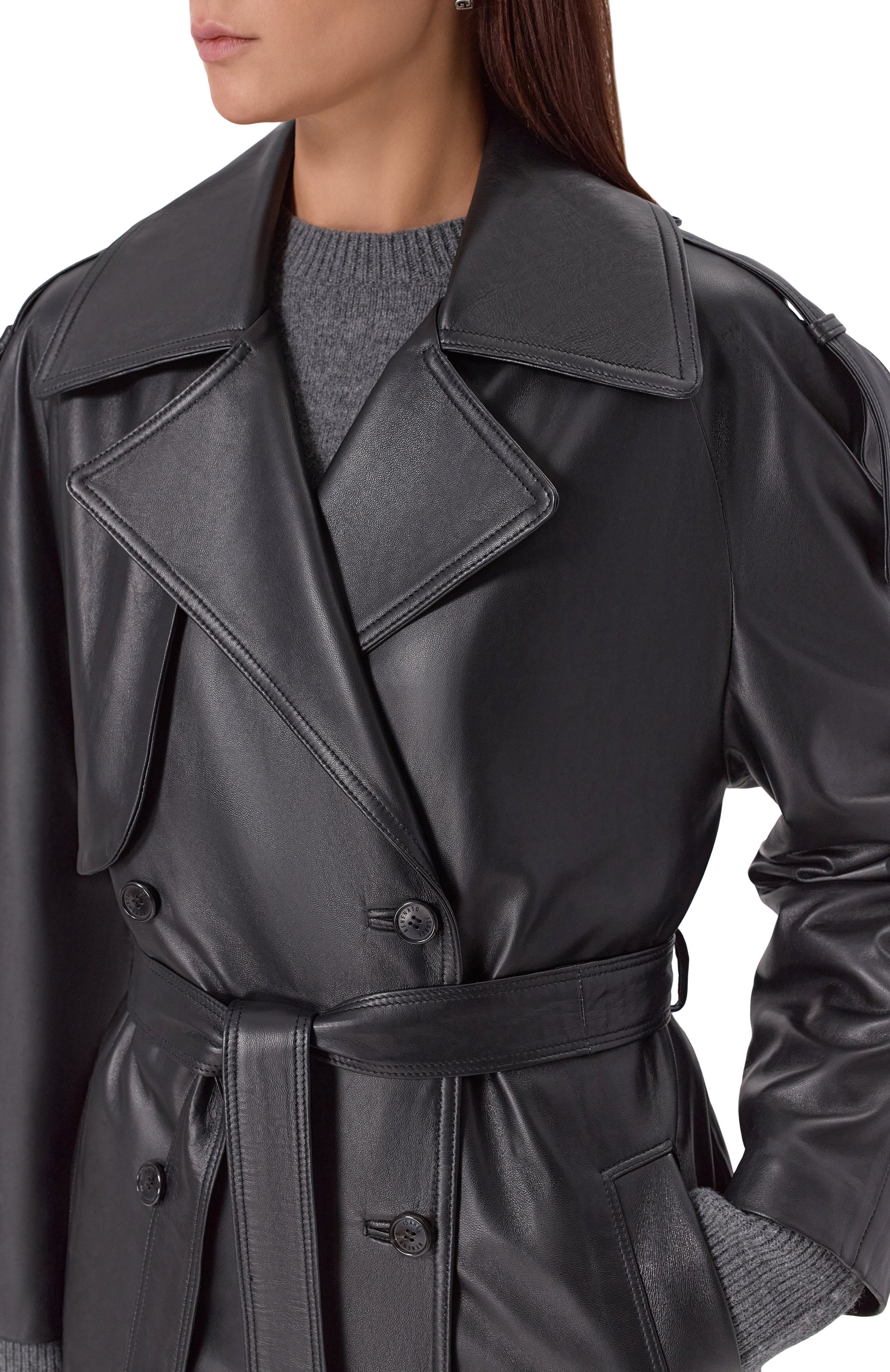 Кожаный тренч ISABEL BENENATO, арт. DL101F25, фото 5