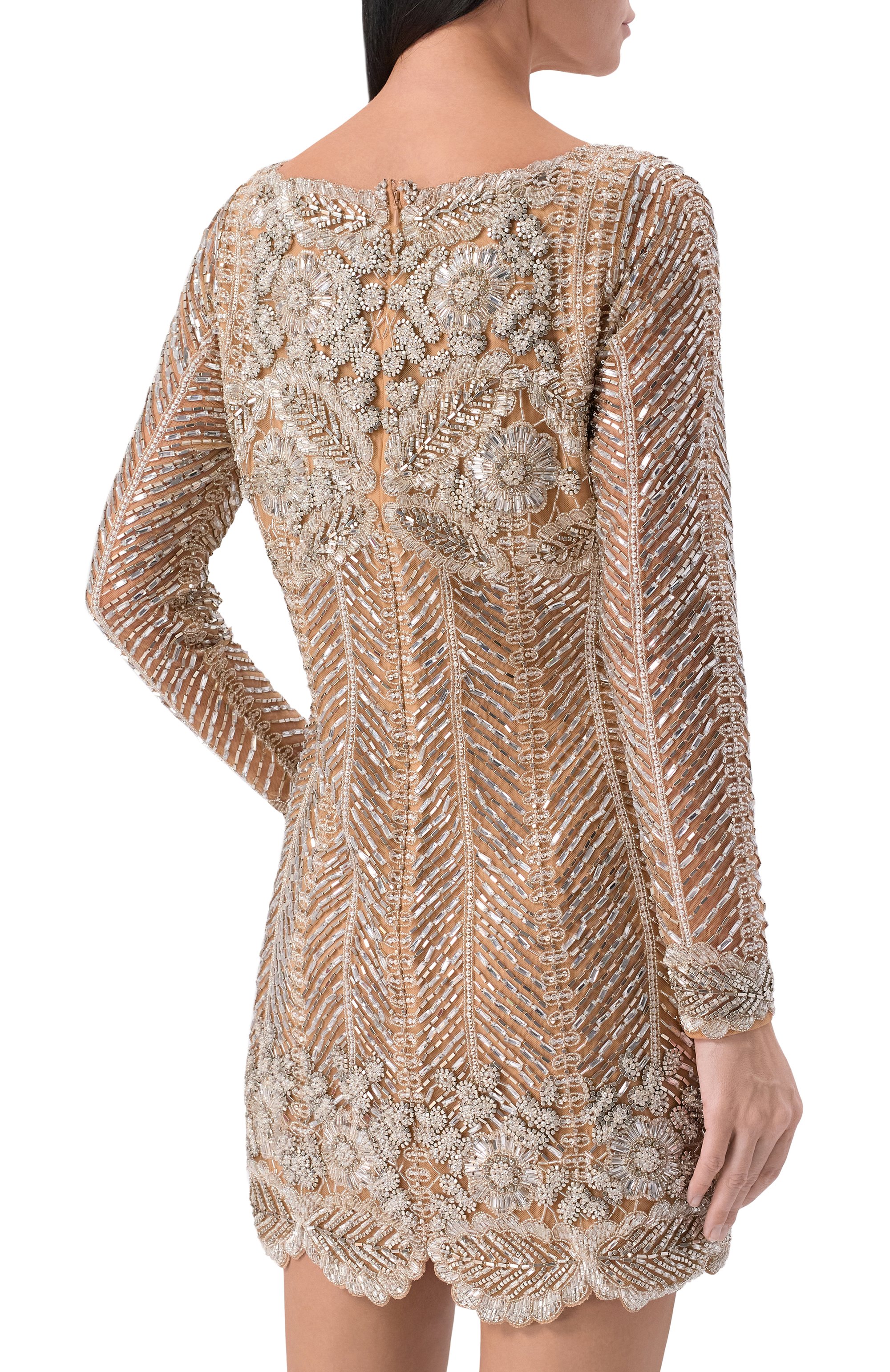 Платье с отделкой стразами и бисером ELIE SAAB, арт. D0930NF25/BE043, фото 3