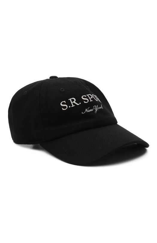 Шерстяная бейсболка Sporty and Rich AC040512304BA02 Чёрный AC040512304BA02