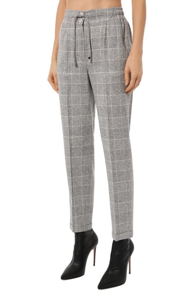 Брюки из шелка и шерсти KITON серого цвета по цене 161000 руб., арт. D53116K0541E02, фото 3 Брюки из шелка и шерсти KITON, арт. D53116K0541E02, фото 3